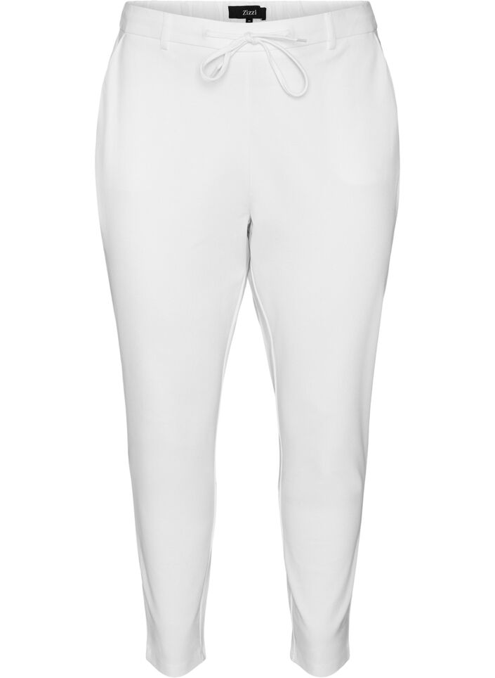 Cropped Maddison bukser, Hvid, Packshot image number 0