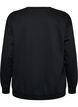 Sweatshirt med broderet tekst, Sort, Packshot image number 1