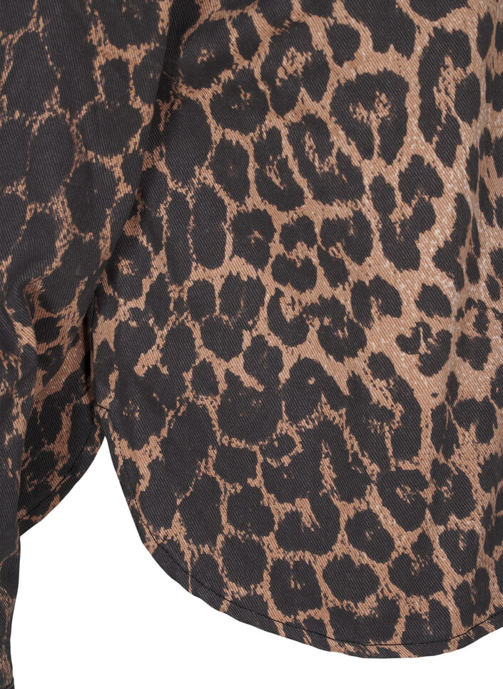 Canvasjakke med leopardprint, Leo AOP, Packshot image number 3