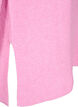 Strikbluse med rund hals, Begonia Pink Mel., Packshot image number 3