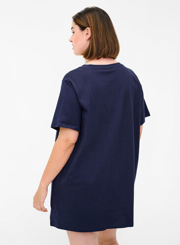 Oversize nat t-shirt i økologisk bomuld, Night Sky, Model image number 1
