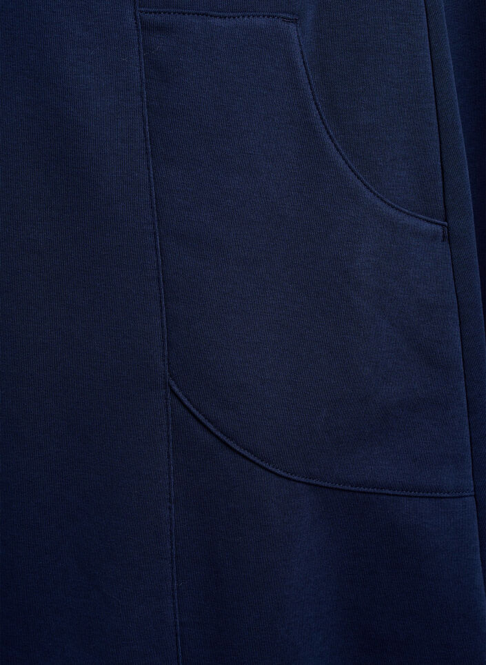 Jerseykjole med korte &aelig;rmer og lommer, Bl&aring;, Packshot image number 3