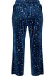 Pyjamasbukser i velour med all-over print, Bl&aring;, Packshot image number 1