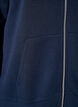 Sweat h&aelig;ttetr&oslash;je med lynl&aring;s og lommer, Bl&aring;, Packshot image number 3