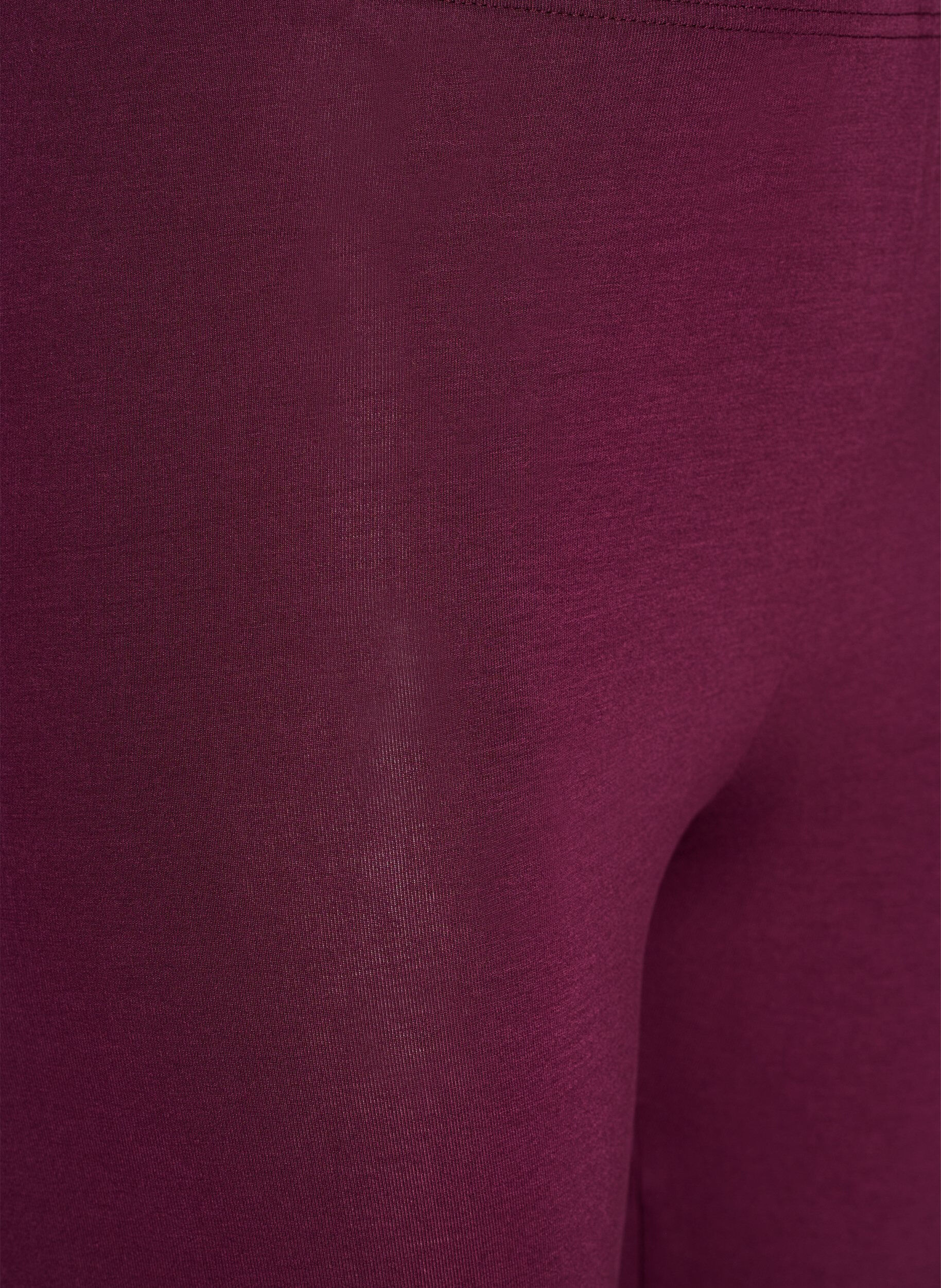 ZizziBasis leggings i viskose, R&oslash;d, Packshot image number 2