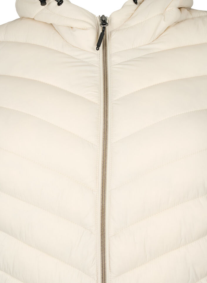 Letv&aelig;gts jakke med h&aelig;tte, Beige, Packshot image number 2