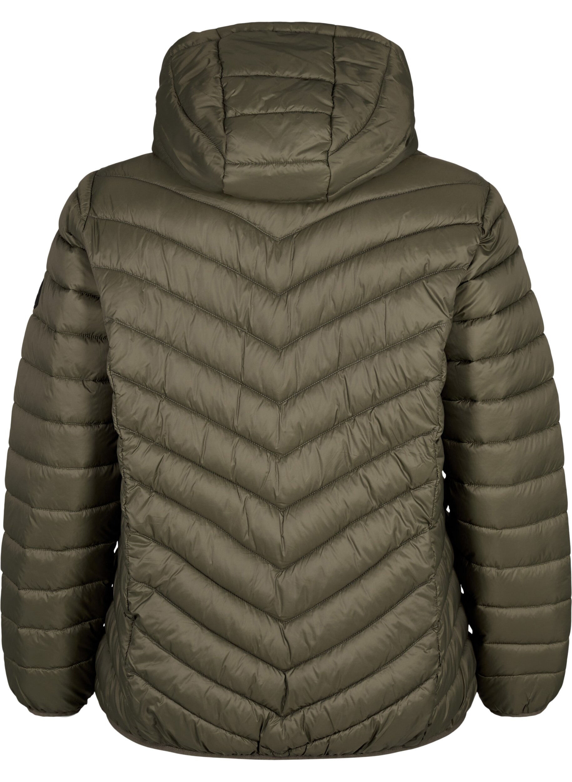ZizziLetv&aelig;gts jakke med h&aelig;tte, Gr&oslash;n, Packshot image number 1