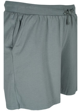 Bomulds shorts med lommer, Balsam Green Solid, Packshot image number 2