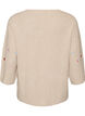 Strikbluse med hjerter og 3/4 &aelig;rmer, Beige, Packshot image number 1