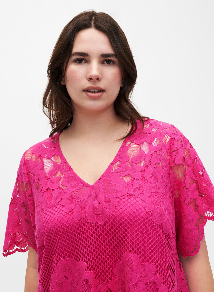 Blondekjole med korte ærmer, Cabaret, Model image number 2