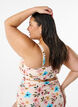 Blomstret bikini bh med fl&aelig;sedetaljer, Beige, Model image number 2