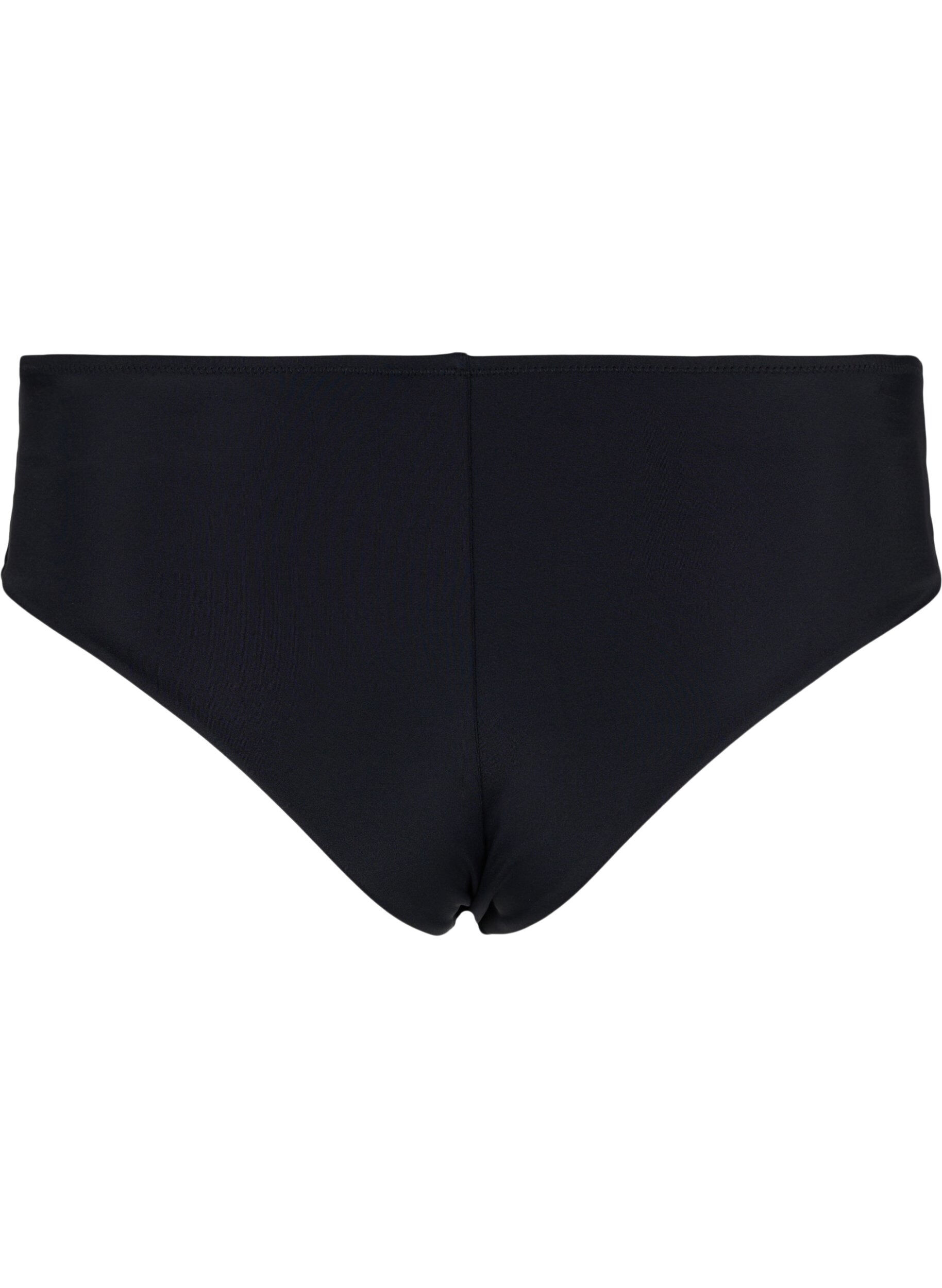 Zizzi Bikini trusse med regul&aelig;r taljeh&oslash;jde, Black, Packshot image number 1