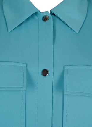 Lang skjortejakke med knaplukning, Brittany Blue, Packshot image number 2
