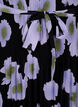 Printet plissékjole med bindebånd, Black w. Floral, Packshot image number 3