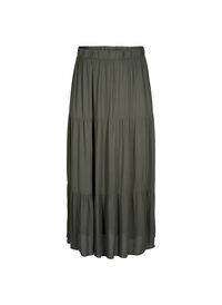 Lang nederdel med elastik i taljen