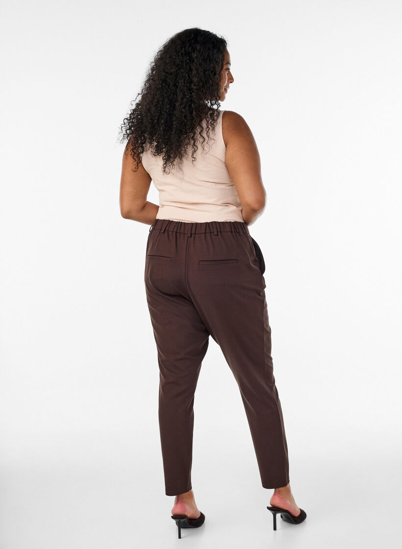 Cropped Maddison bukser, Brun, Model image number 1