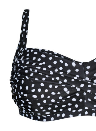 Printet bikini overdel, Black White Dot, Packshot image number 2