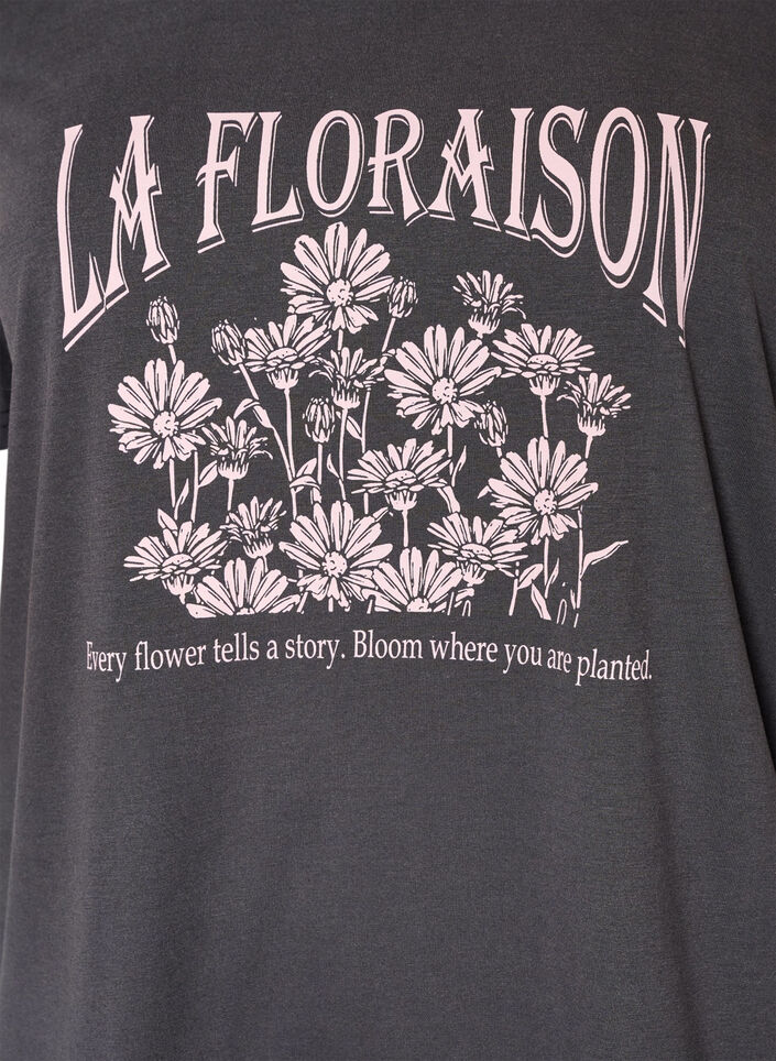 T-shirt med motiv, Gr&aring;, Packshot image number 2