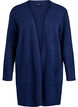 Meleret strik cardigan med lommer, Bl&aring;, Packshot image number 0