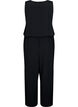 Ærmeløs jumpsuit i viskose, Black, Packshot image number 1