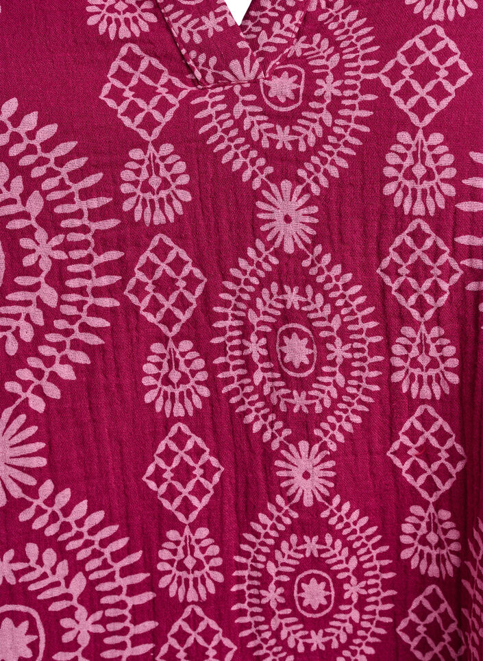 Kort kjole i bomuldsmusselin med m&oslash;nster, 9992, Packshot image number 2