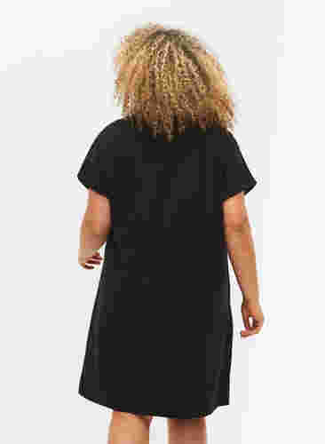 2-pak bomuldskjole med korte ærmer, Black/Black, Model image number 1