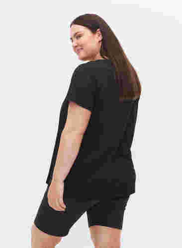 Trænings t-shirt med print, Black w. Copper Foil, Model image number 1