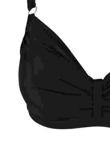 Bikini overdel med draperinger, Black, Packshot image number 2