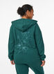 Sweat h&aelig;ttetr&oslash;je med lynl&aring;s og rygprint, Gr&oslash;n, Model image number 2