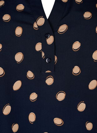 FLASH - Langærmet bluse med print, Blue Double Dot, Packshot image number 2