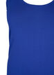 Ensfarvet basis top i bomuld, Bl&aring;, Packshot image number 2