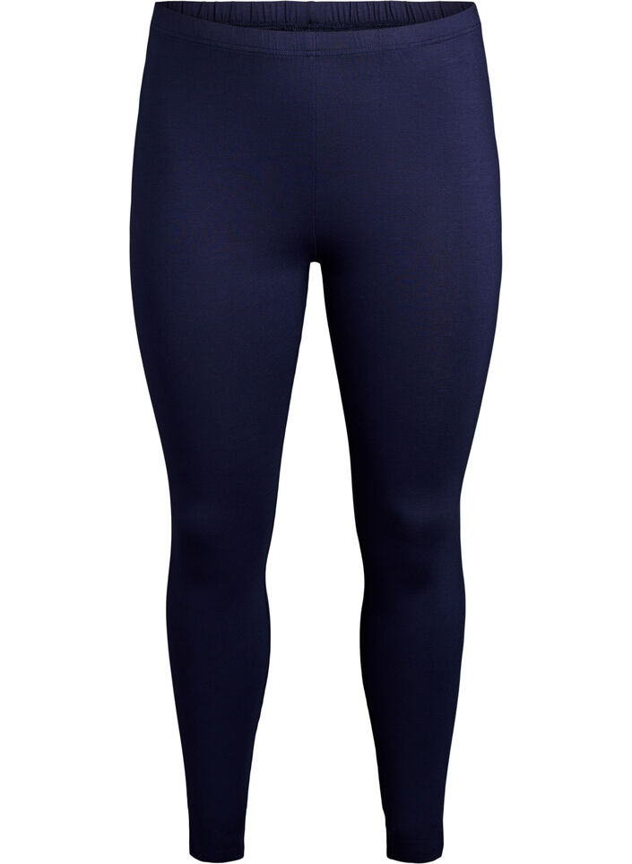Basis leggings med ekstra l&aelig;ngde, Bl&aring;, Packshot image number 0