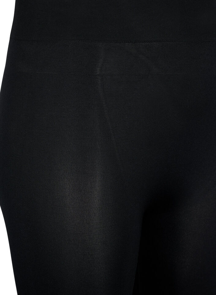 Seamless 3/4 leggings, Sort, Packshot image number 2