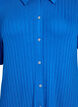 Knælang skjortekjole i jersey med korte ærmer, Blå, Packshot image number 2