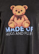 T-shirt i &oslash;kologisk bomuld med grafisk udtryk, Sort, Packshot image number 2
