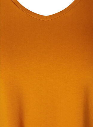 Basis t-shirt med v-hals, Buckthorn Brown, Packshot image number 2