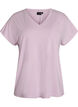 L&oslash;s tr&aelig;nings t-shirt med v-hals, Lilla, Packshot image number 0