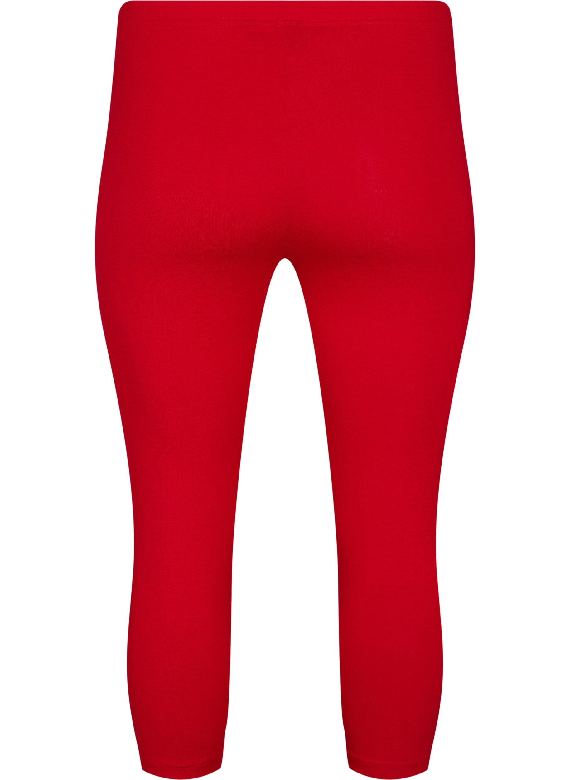 ZizziBasis 3/4 leggings i viskose, R&oslash;d, Packshot image number 1