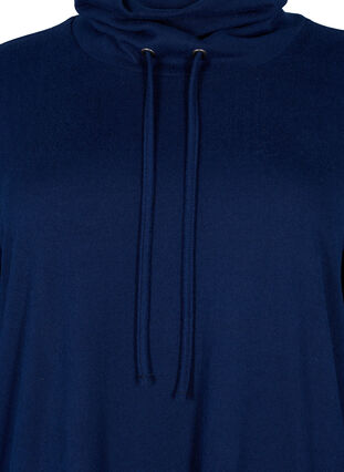 Jerseykjole med høj hals og lommer, Dress Blues Mel., Packshot image number 2