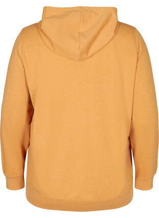 Sweatshirt med hætte og tryk, Spruce Yellow Mel., Packshot image number 1