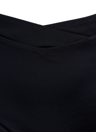 Ensfarvet bikini trusse med høj talje, Black, Packshot image number 2