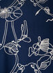 Kort&aelig;rmet bluse med broderet m&oslash;nster, Bl&aring;, Packshot image number 2