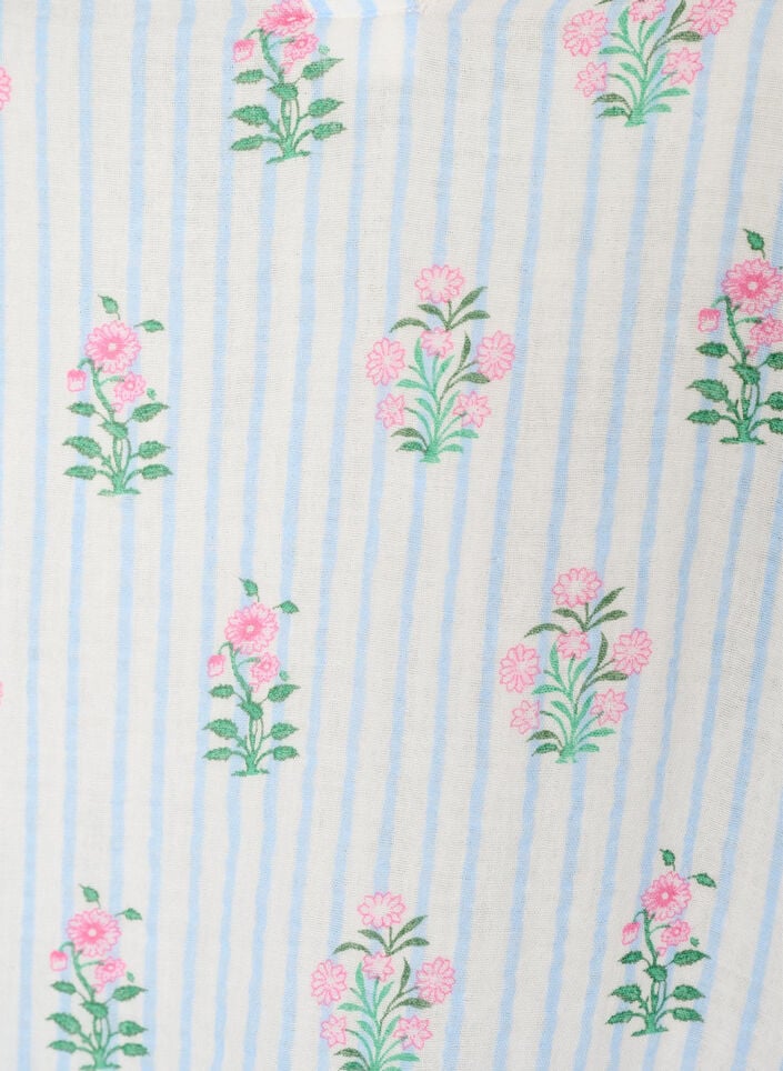 Kort kjole i bomuldsmusselin med A-facon, Vanilla, Packshot image number 2