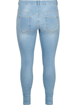 Super slim Amy jeans med høj talje, Light blue denim, Packshot image number 1