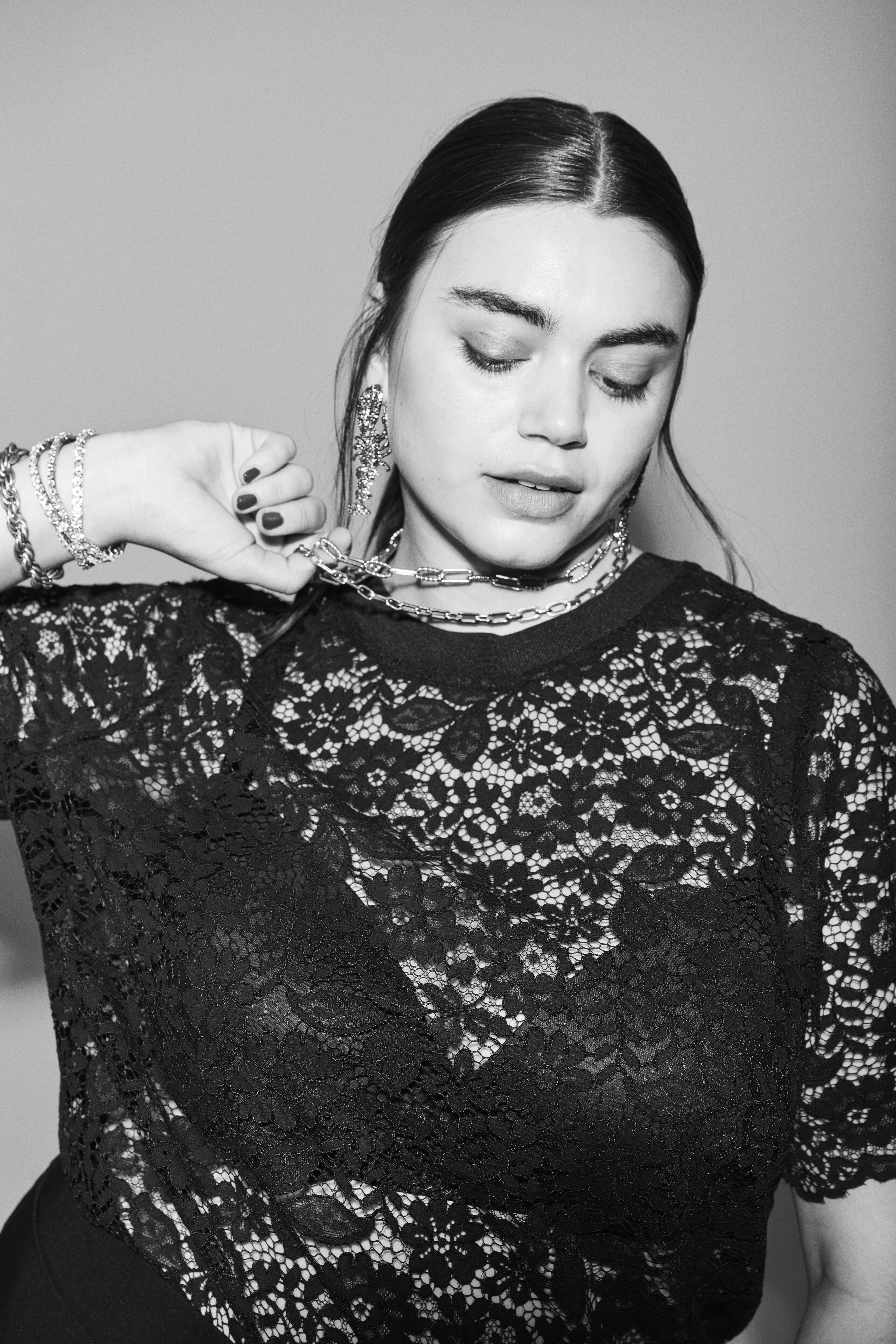 Zizzi Look med blondeblude, , Model