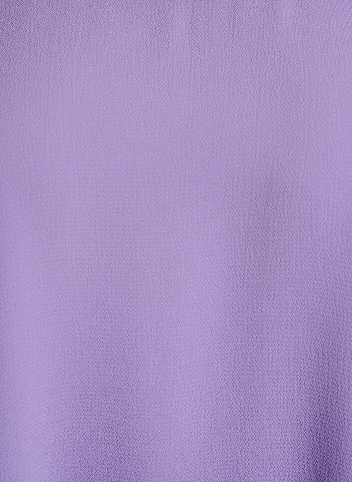Bluse med korte &aelig;rmer og rund halsudsk&aelig;ring , Lilla, Packshot image number 2