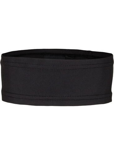 Ensfarvet sports pandebånd, Black, Packshot image number 0