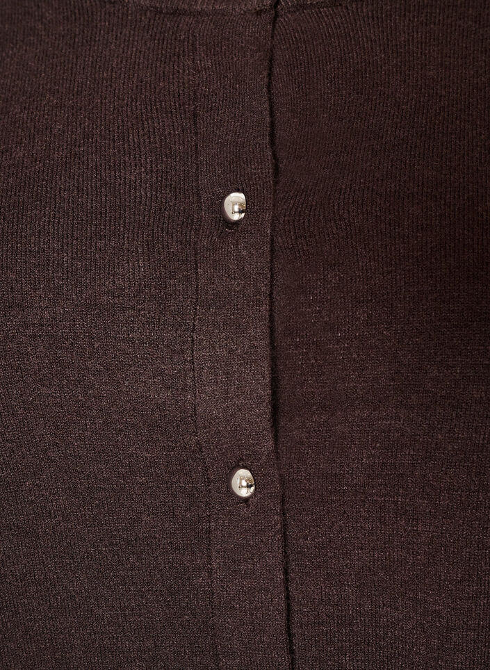 Cardigan med runde knapper, Brun, Packshot image number 2
