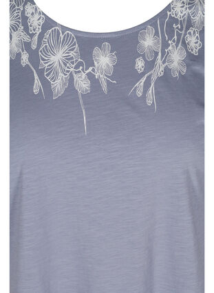 Bomulds t-shirt med printdetaljer , Silver Bullet FLOWER, Packshot image number 2