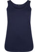 Ensfarvet basis top i bomuld, Bl&aring;, Packshot image number 0